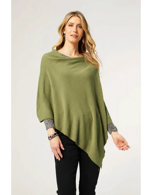 Lightweight Versatile Poncho - Cap Sleeves, Pull-on Closure