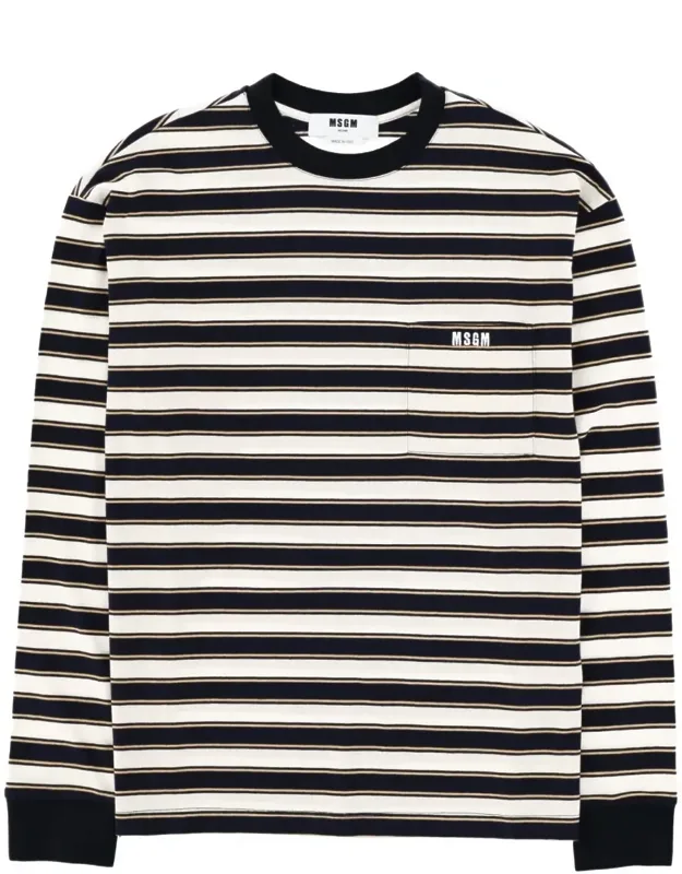 Horizontal Striped Long-sleeve T-shirt