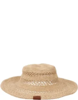 Natural Straw Open Weave Hat