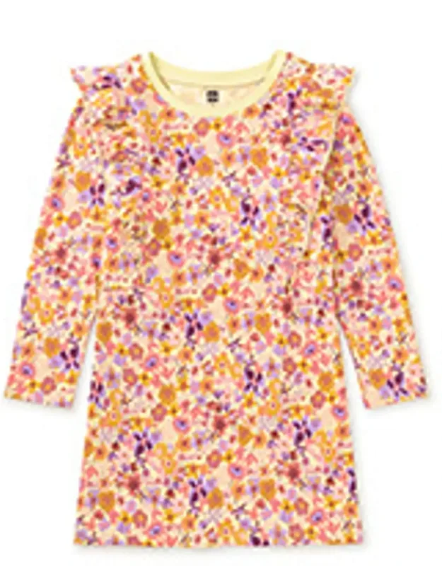 Ruffle Sleeve A-line Dress