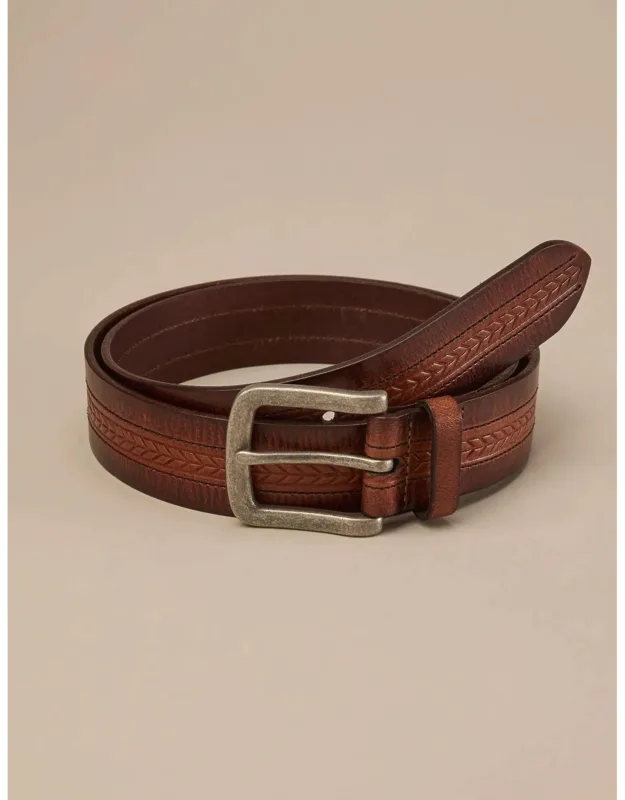 Leather Chevron Belt