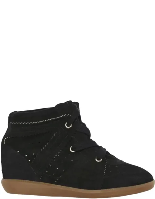 High-top Cow Leather Sneakers