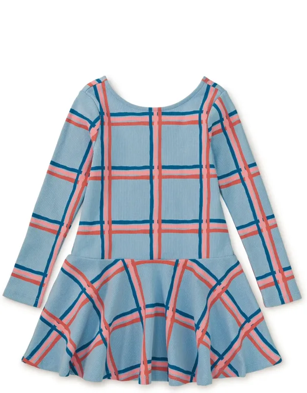 Ribbed Drop Waist Skater Dress
