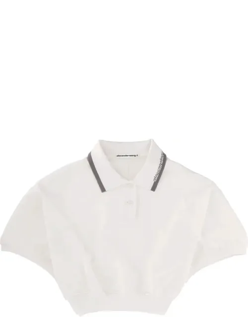 Cropped Trim Polo Shirt