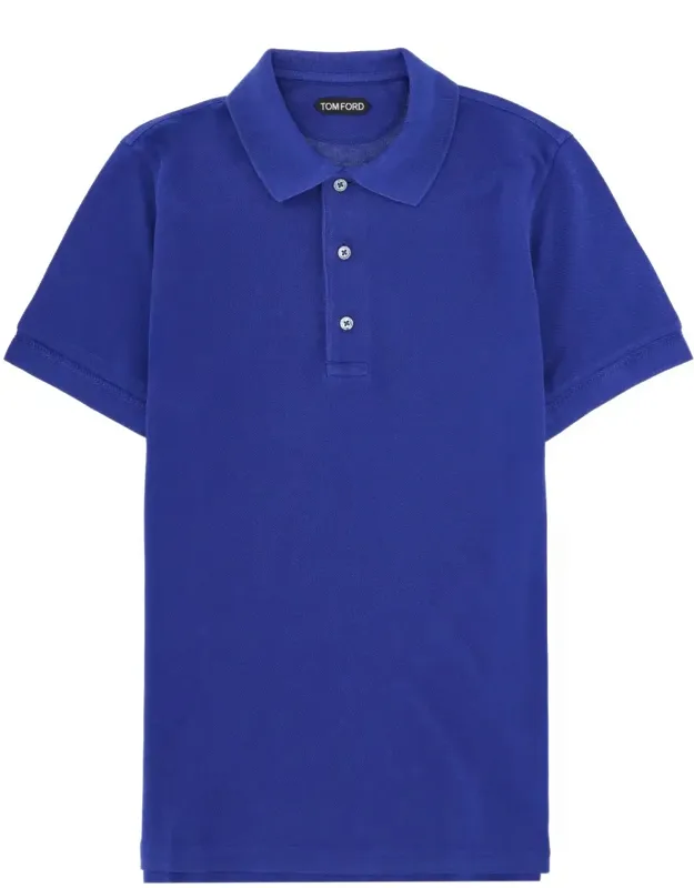 Lyocell-cotton Three-button Polo Shirt