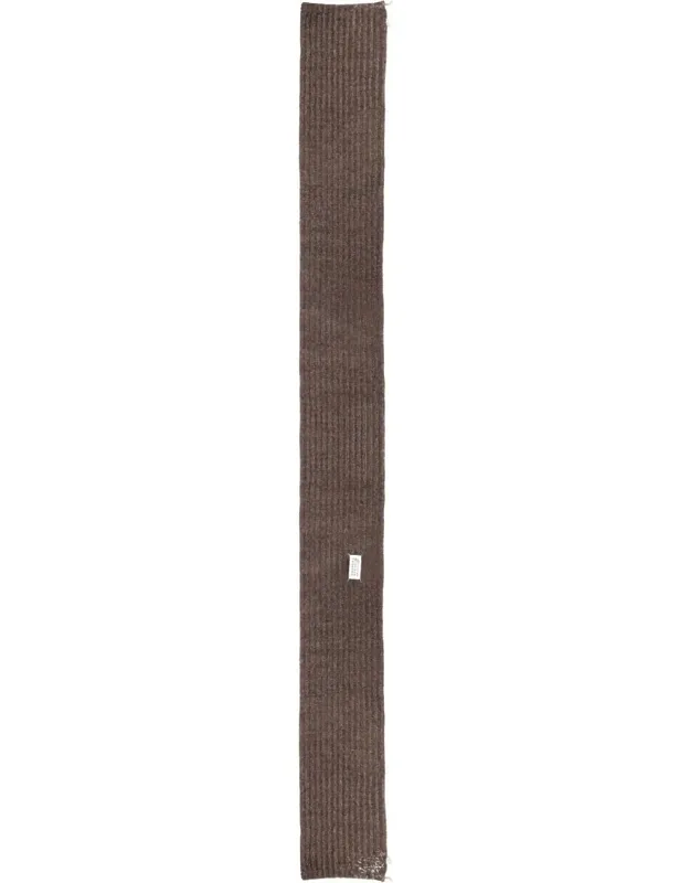 Ribbed Wool-cotton Blend Scarf