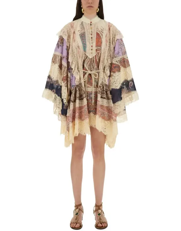 Floral Patchwork Mini Dress