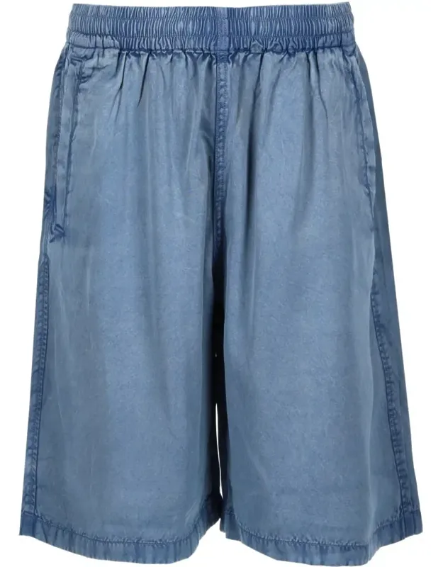 Washed Viscose Jogger Shorts