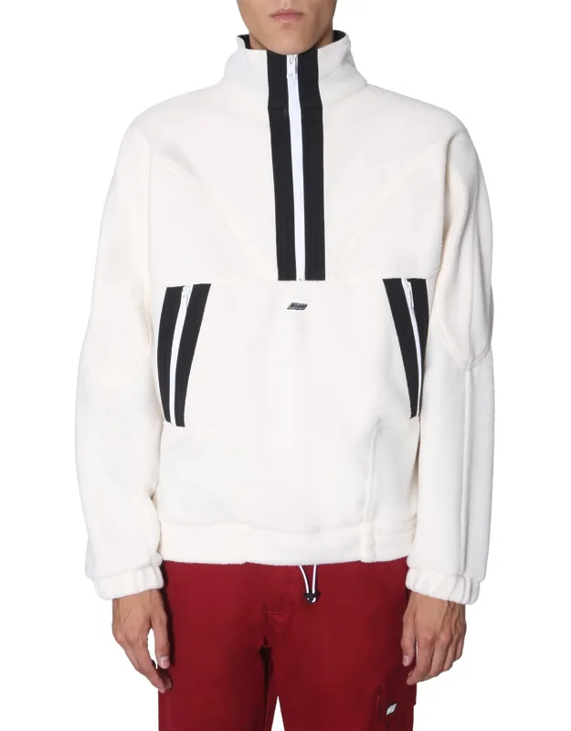 Zip Sweatshirt With Pouch And Elastic Bottom