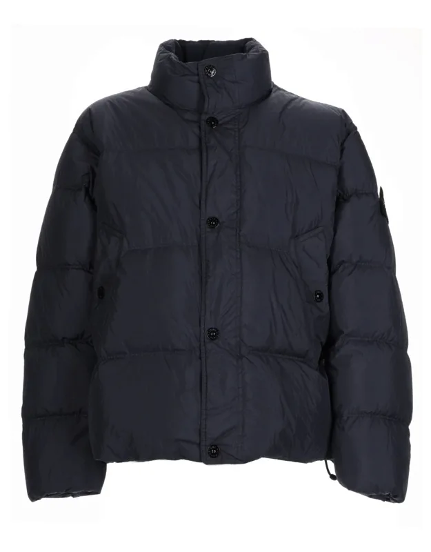 Horizontal Quilted Puffer Bomber Jacket