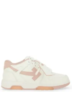 Out Of Office Pink Arrow Leather Sneakers