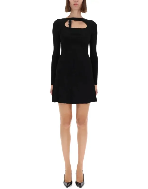 Fitted Buckle Mini Dress