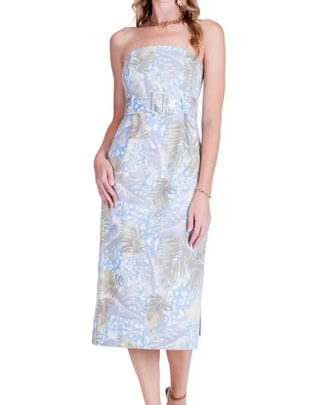 Belted Tube Midi Dress