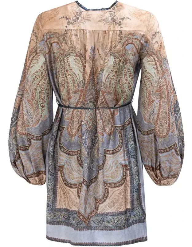 Paisley Silk Tunic Day Dress