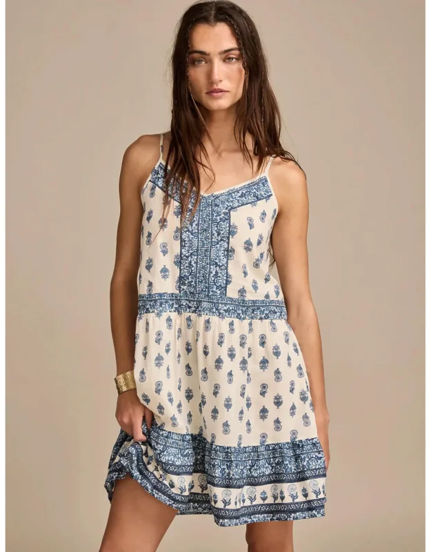 Border Print Mini Dress
