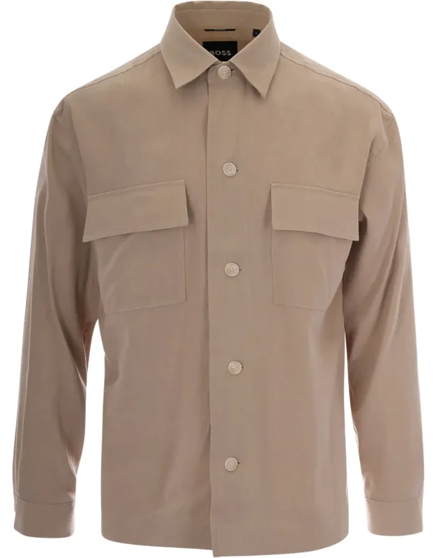 Classic Sahariana Shirt With Flap Pockets And Pointed Collar