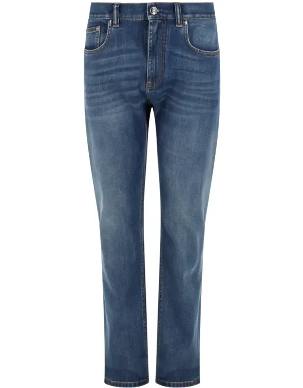 Straight-leg Denim Jeans