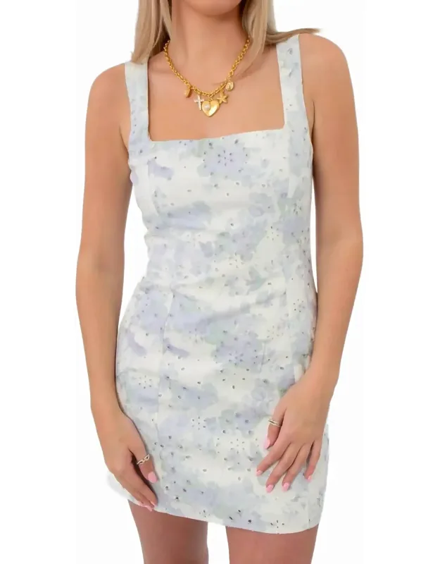 Floral Eyelet Mini Dress