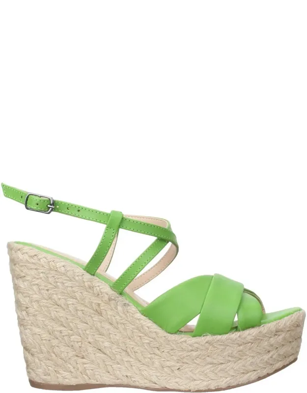 Grace Ankle Strap Wedge Leather Sandals