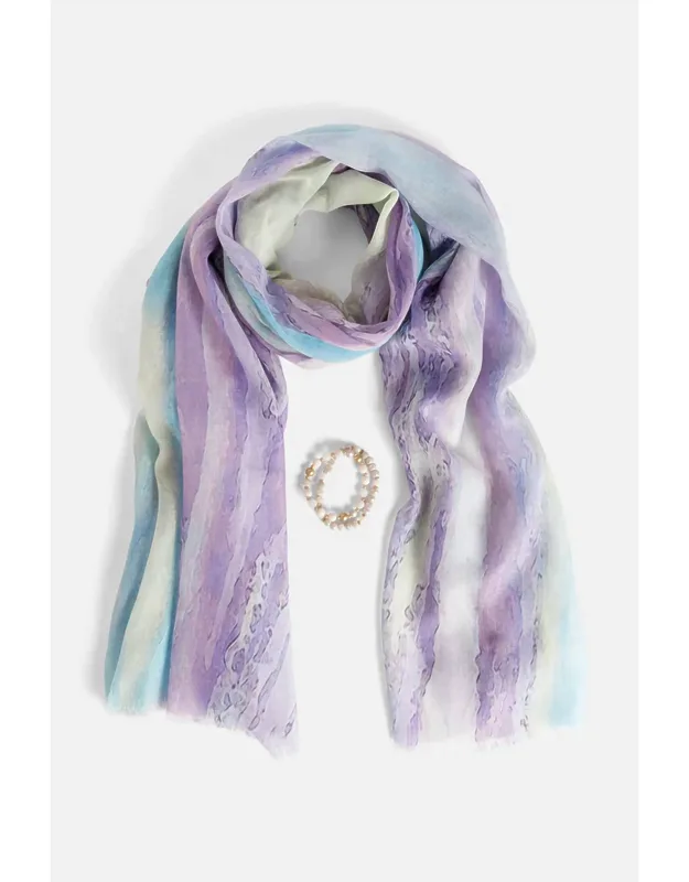 Scarf And Bracelet Set