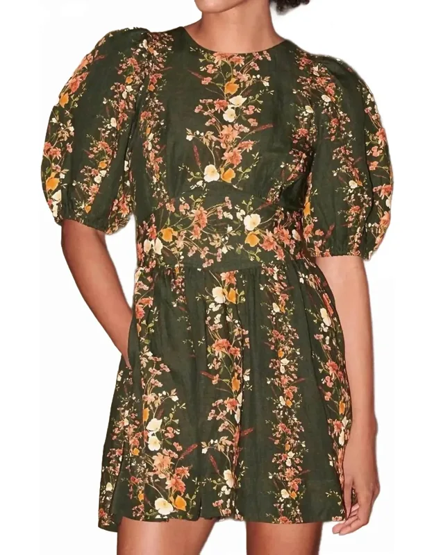 Floral Stripe Mini Dress