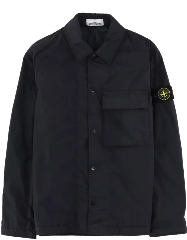 Boxy Padded Sleeve Patch Shirt