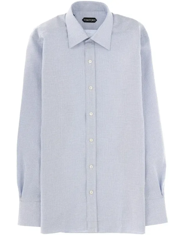 Textured Cotton Mother-of-pearl Shirt