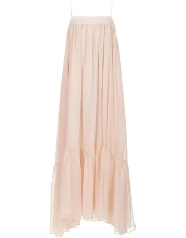 Flowing Spaghetti Strap Chiffon Dress