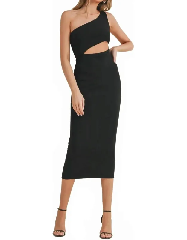 Cut Out One Shoulder Dress