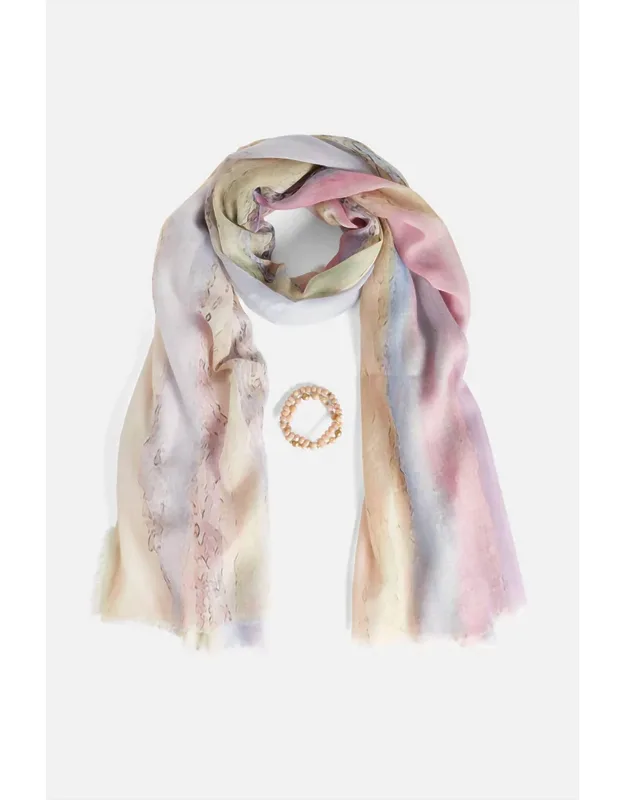 Scarf And Bracelet Set