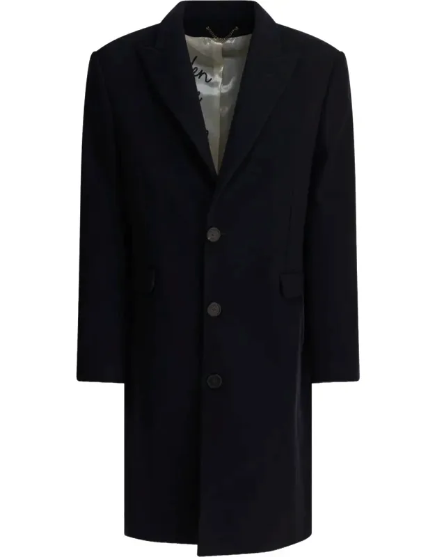 Wool-blend Tailored Coat