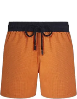 Wool Swim Shorts Micro Carreaux Tailoring