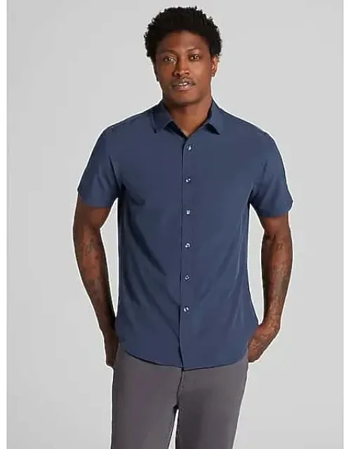 Big & Tall Chillflex Modern Fit 4-way Stretch Short Sleeve Button-up Shirt
