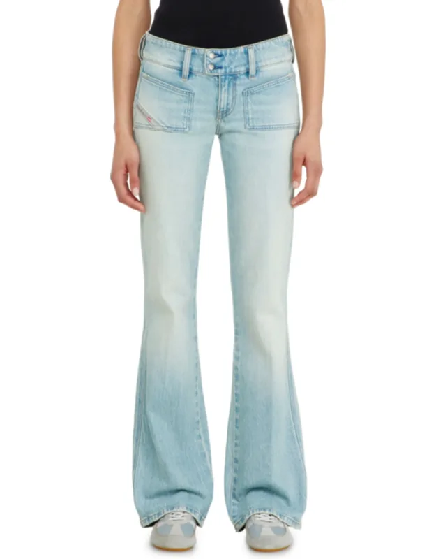Bootcut Jeans Low Waist D-hush - Blue