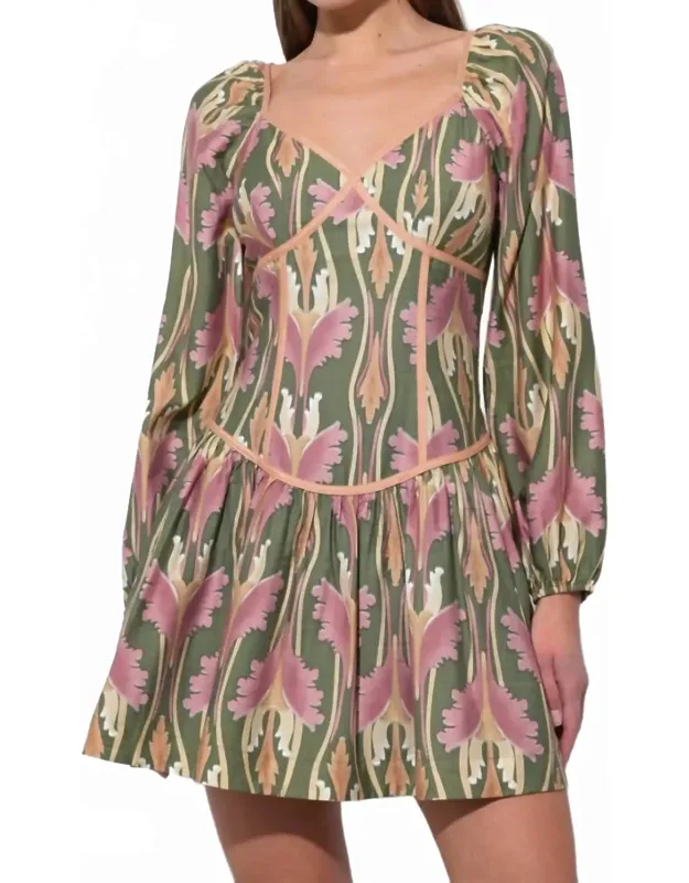 Coralie Drop Waist Floral Mini Dress