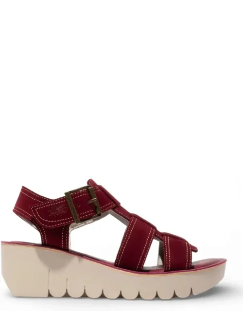 Suede Leather Wedge Sandals
