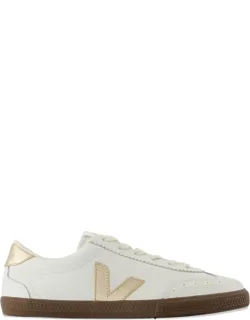 Logo Appliqué Leather Sneakers