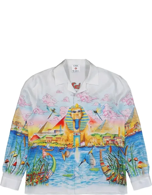 Egypt As It Was Cuban-collar Shirt
