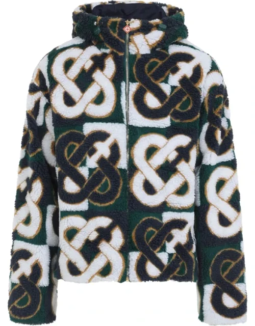 Monogram Hooded Fleece Jacket