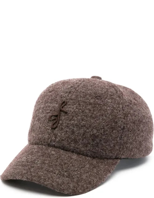 Logo-embroidered Felted Cap