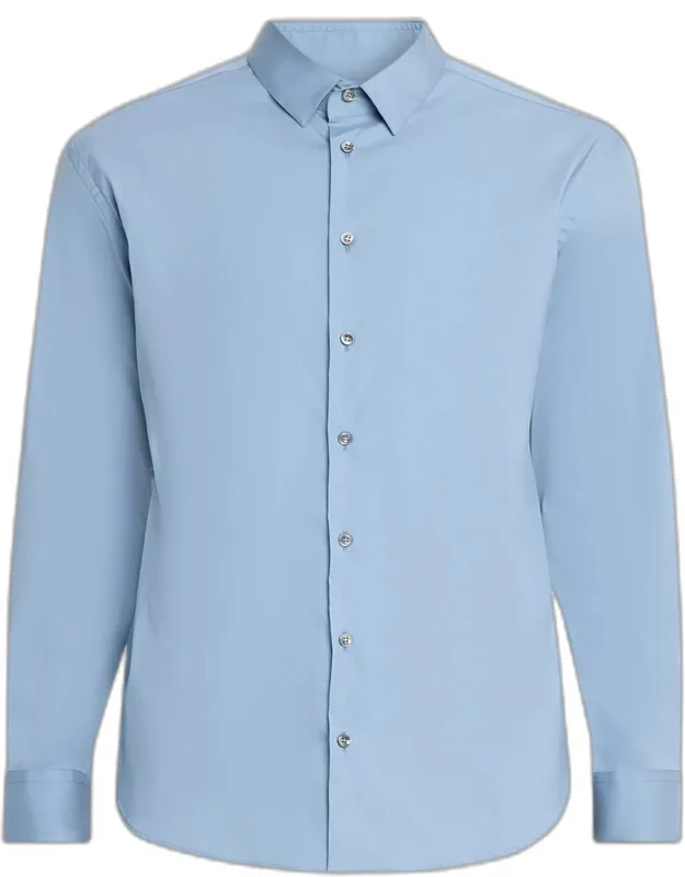 Cotton-blend Poplin Button-front Shirt
