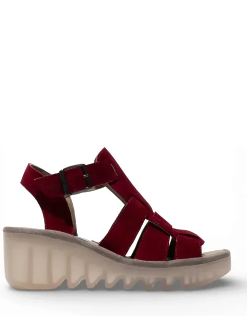 Suede Leather Wedge Sandals