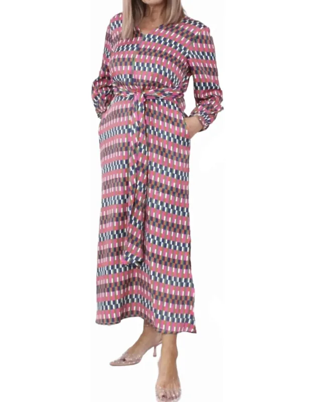 Marino Dress In Geometric Print