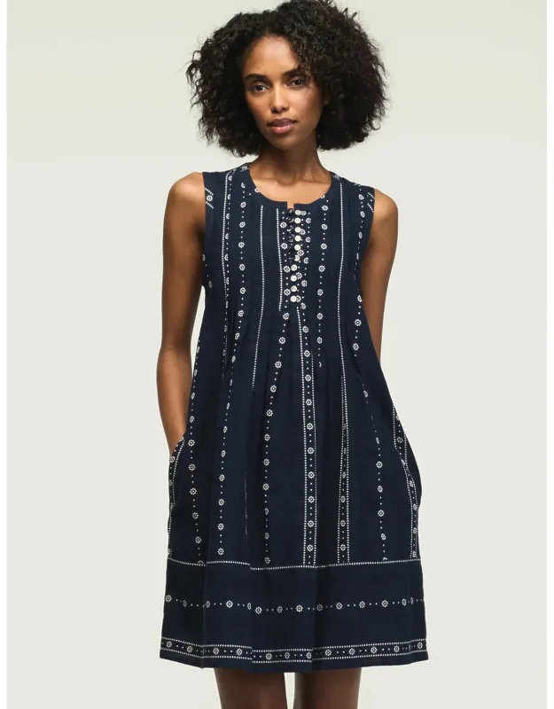 Pintuck Mini Dress