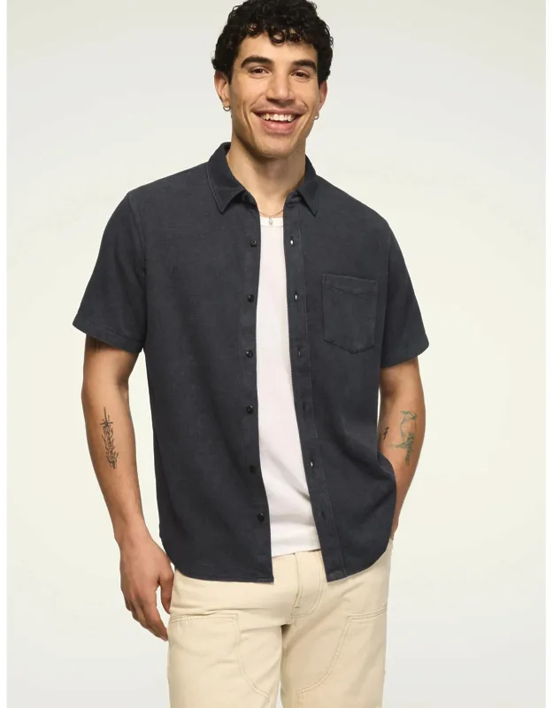 Textured Button Thru Knit Shirt
