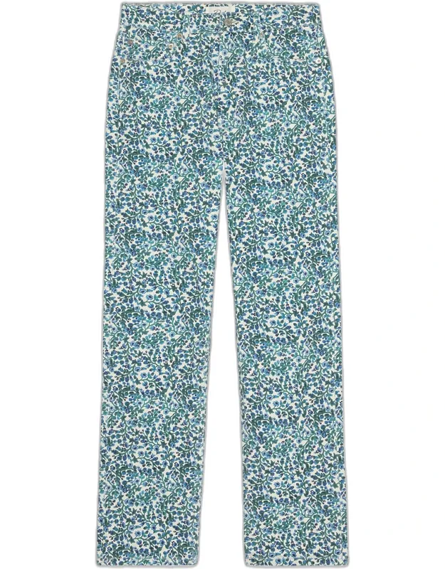 Floral Straight Ankle Jeans