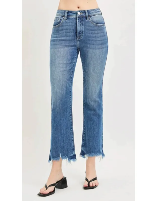 High Rise Tummy Control Crop Bootcut Jeans
