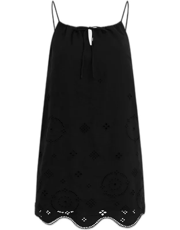 The Pretty Please Cotton Eyelet Mini Dress