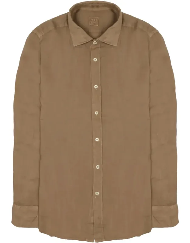 Slim-fit Linen Button-down Shirt