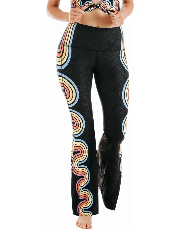 Double Rainbow Printed Bell Bottoms